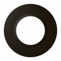 Plaque ronde dooxie 1 poste finition noir
