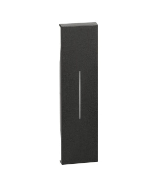 Enjoliveur Living Now pour commande d'éclairage 1 module - noir