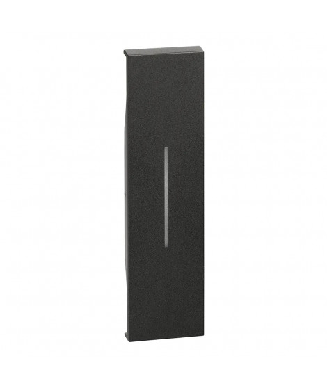 Enjoliveur Living Now pour commande d'éclairage 1 module - noir