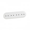 Enjoliveur prise précâblée 4x2P+T compacte Surface Céliane - Blanc