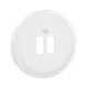 Enjoliveur prise chargeur simple ou double USB Céliane - Blanc