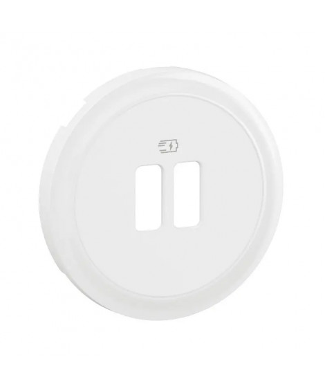 Enjoliveur prise chargeur simple ou double USB Céliane - Blanc