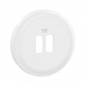 Enjoliveur prise chargeur simple ou double USB Céliane - Blanc