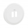 Enjoliveur prise chargeur simple ou double USB Céliane - Blanc