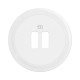 Enjoliveur prise chargeur simple ou double USB Céliane - Blanc