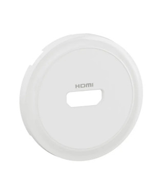 Enjoliveur prise audio vidéo HDMI préconnectorisée Céliane - Blanc