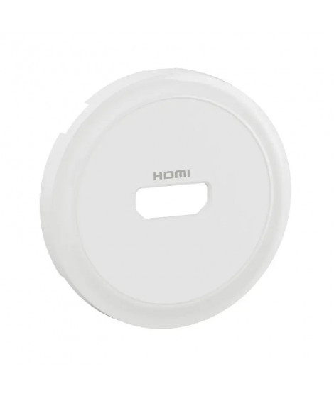 Enjoliveur prise audio vidéo HDMI préconnectorisée Céliane - Blanc