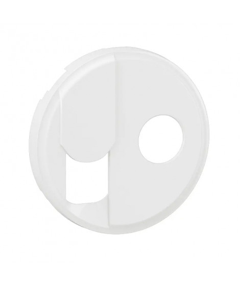Enjoliveur prise TV + prise RJ45 Céliane - Blanc