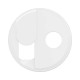 Enjoliveur prise TV + prise RJ45 Céliane - Blanc