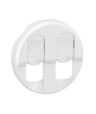 Enjoliveur prise double RJ45 Céliane - Blanc