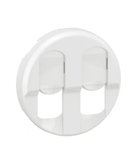 Enjoliveur prise double RJ45 Céliane - Blanc