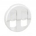Enjoliveur prise double RJ45 Céliane - Blanc