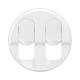 Enjoliveur prise double RJ45 Céliane - Blanc