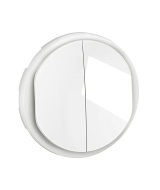 Enjoliveur double poussoir NO+NF lumineux Céliane - Blanc
