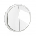 Enjoliveur double poussoir NO+NF lumineux Céliane - Blanc