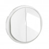 Enjoliveur double poussoir NO+NF lumineux Céliane - Blanc