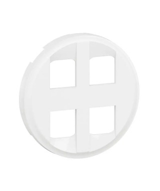 Enjoliveur prise quadruple RJ45 Céliane - Blanc