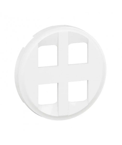 Enjoliveur prise quadruple RJ45 Céliane - Blanc