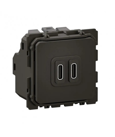 Prise double USB Céliane Type-C 20W Power Delivery - bornes automatiques