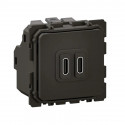 Prise double USB Céliane Type-C 20W Power Delivery - bornes automatiques