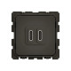 Prise double USB Céliane Type-C 20W Power Delivery - bornes automatiques