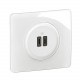 Prise double USB Céliane Type-C 20W Power Delivery - bornes automatiques