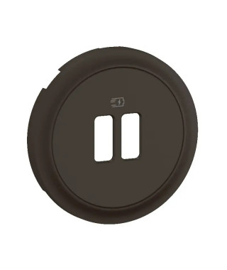 Enjoliveur prise chargeur simple ou double USB Céliane - Noir