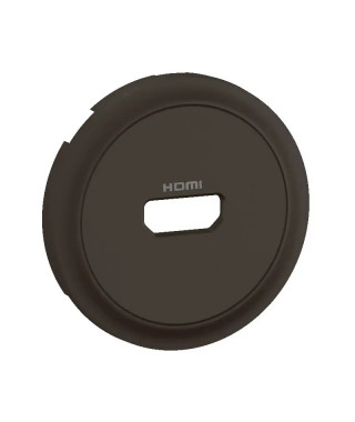 Enjoliveur prise audio vidéo HDMI préconnectorisée Céliane - Noir