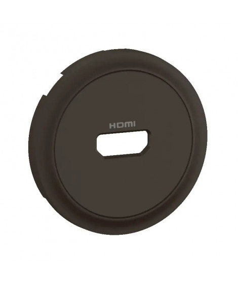 Enjoliveur prise audio vidéo HDMI préconnectorisée Céliane - Noir