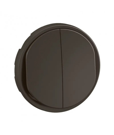 Enjoliveur double poussoir NO+NF lumineux Céliane - Noir