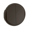 Enjoliveur double poussoir NO+NF lumineux Céliane - Noir