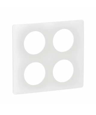 Plaque de finition Céliane 2x2 postes - Blanc Emaillé