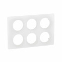 Plaque de finition Céliane 2x3 postes - Blanc Emaillé