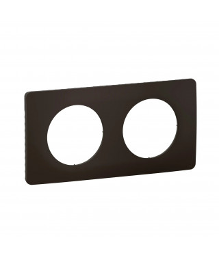 Plaque de finition Céliane 2 postes - Noir Mat