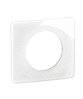 Plaque de finition Céliane 1 poste - Blanc Relief