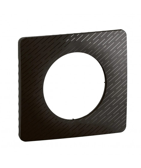 Plaque de finition Céliane 1 poste - Noir Météore
