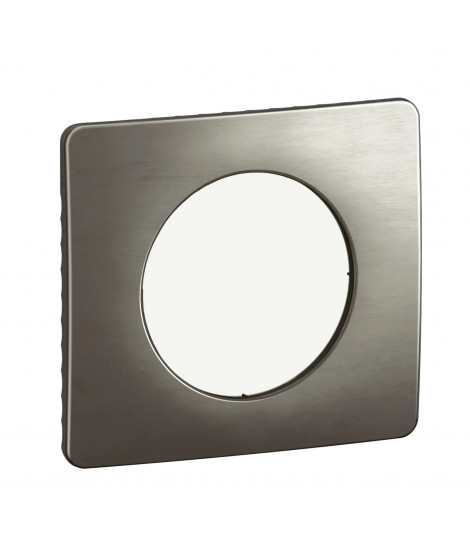 Plaque de finition Céliane 1 poste - Acier Satiné