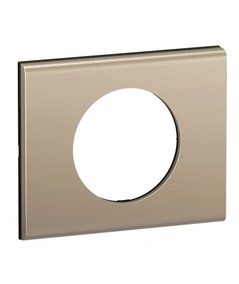 Plaque de finition Céliane 1 poste - Nickel Satiné