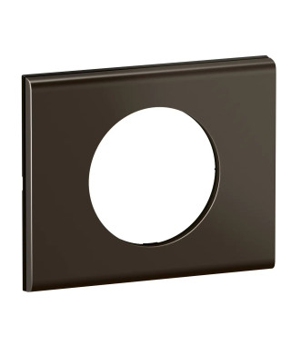 Plaque de finition Céliane 1 poste - Nickel Sombre Satiné
