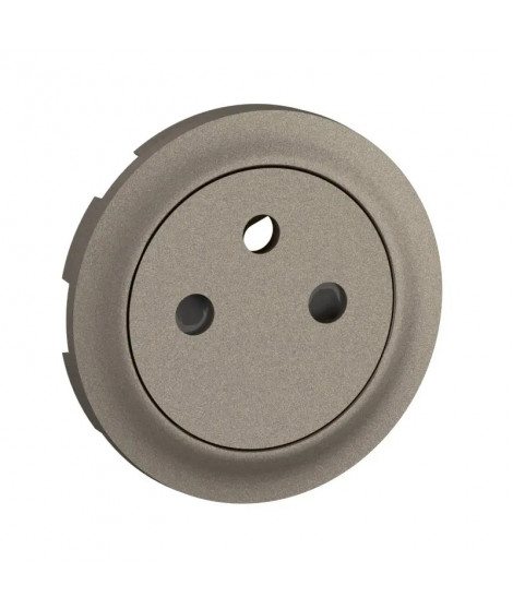 Enjoliveur prise 2P+T Surface Céliane - Titanium
