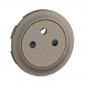 Enjoliveur prise 2P+T Surface Céliane - Titanium