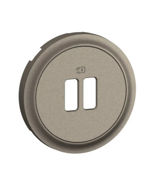 Enjoliveur prise chargeur simple ou double USB Céliane - Titanium