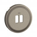 Enjoliveur prise chargeur simple ou double USB Céliane - Titanium