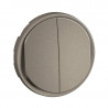 Enjoliveur double poussoir NO+NF lumineux Céliane - Titanium