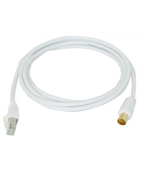 CORDON RJ45/FICHE IEC TV LG 2 M