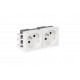 PRISE CONEXEL² DOUPLE 2P+T BLANCHE - BLANC PUR