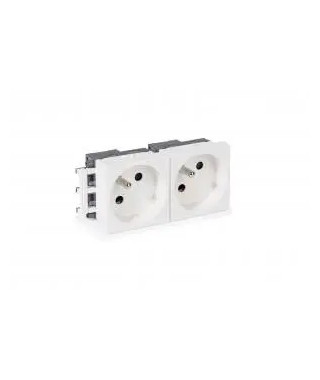 PRISE CONEXEL² DOUPLE 2P+T BLANCHE - BLANC PUR