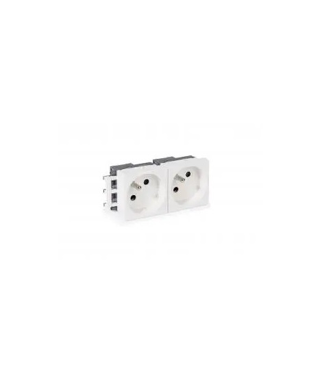 PRISE CONEXEL² DOUPLE 2P+T BLANCHE - BLANC PUR