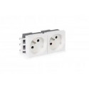 PRISE CONEXEL² DOUPLE 2P+T BLANCHE - BLANC PUR