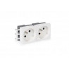 PRISE CONEXEL² DOUPLE 2P+T BLANCHE - BLANC PUR